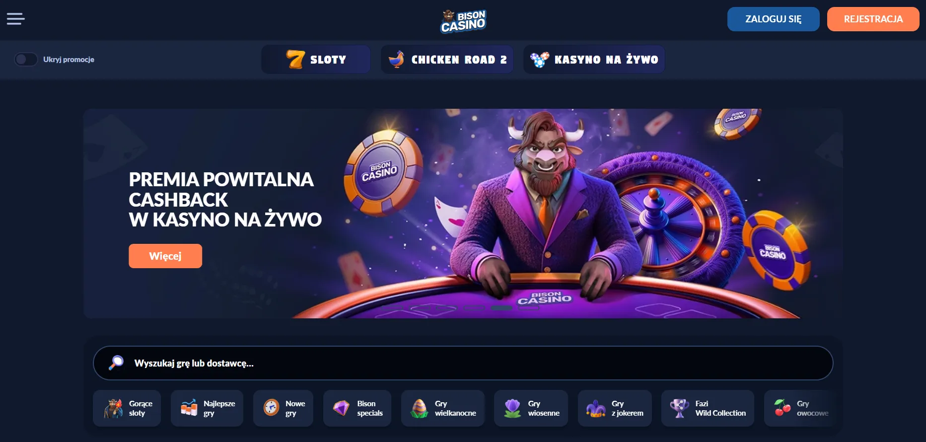 Bison Casino aplikacja — mobilne kasyno PWA dla graczy z Polski